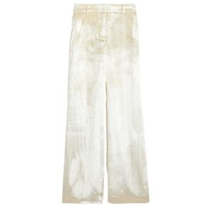 Nwt Jcrew Cream Velvet Wide-Leg Carolina Pants